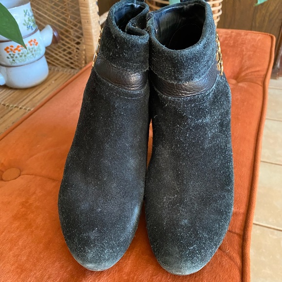 Tory Burch Suede Wedge Ankle Boots - Picture 6 of 15